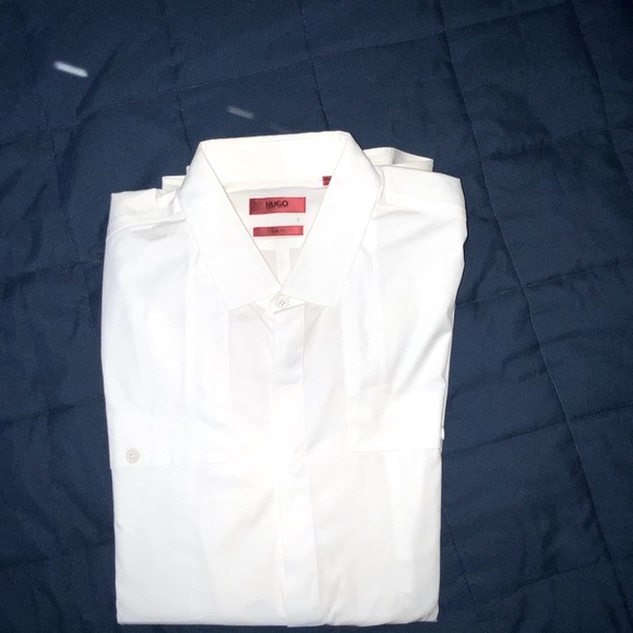 Boss red pure white sports shirt size 2XL - Picture 3 of 4